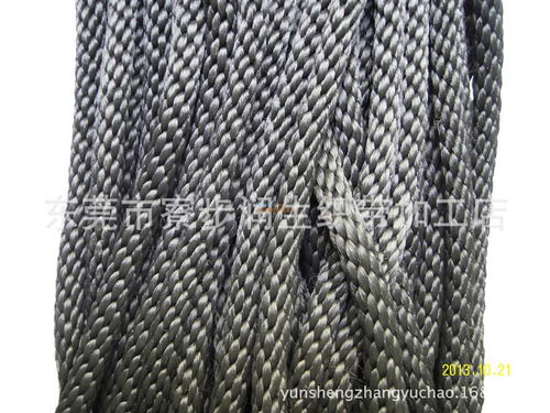 润生倒7mm花12锭黑色pp绳 东莞市寮步润生织带加工店